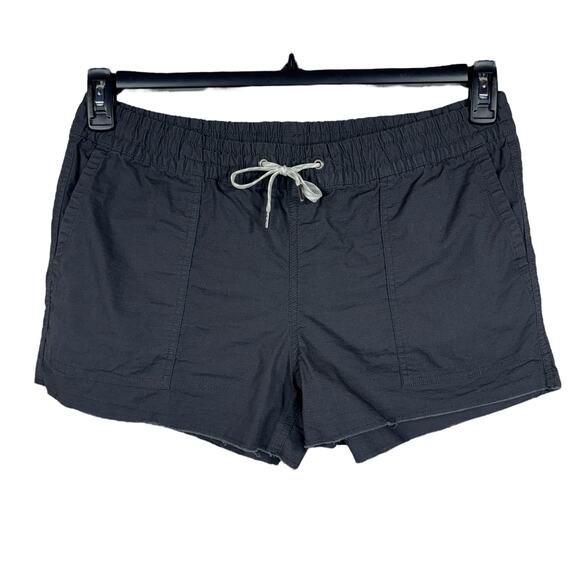 Vuori Pants - Vuori Medium Vintage Ripstop Shorts Drawstring Pockets Mid-Rise Raw Hem Womens